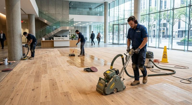 Our team working on Wood Floor Service projects in West Bloomfield, MI