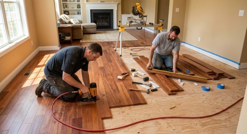 Cherry Floor Installation in Wayne County, MI