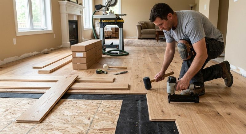 Oak Floor Installation in Hartland, MI