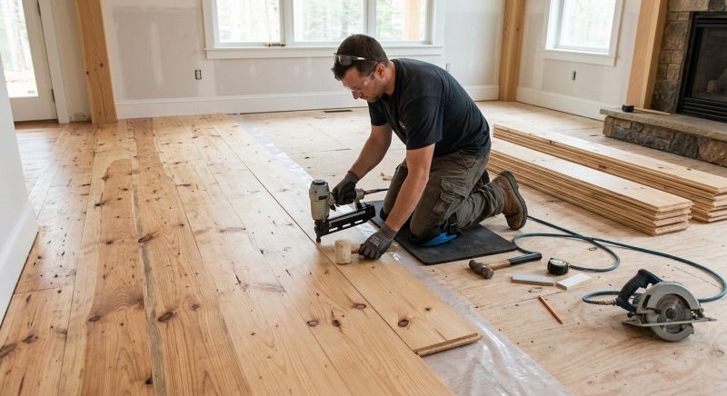 Pine Floor Installation in West Bloomfield, MI