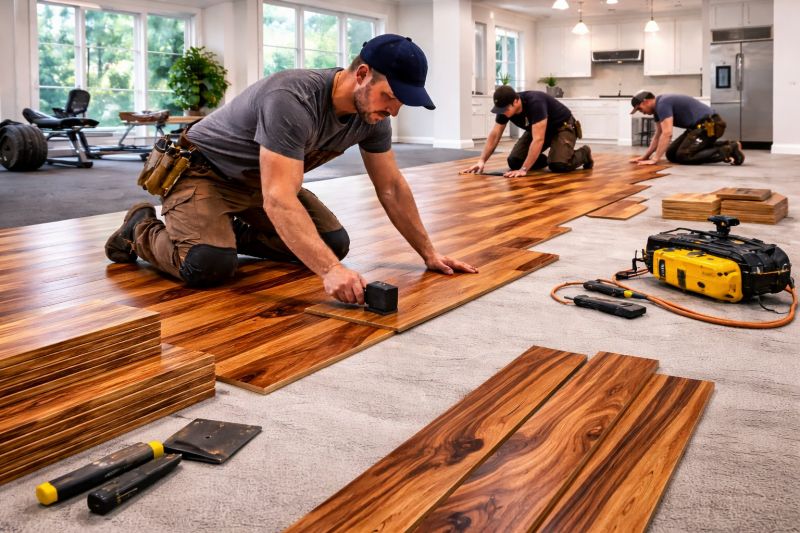 Teak Flooring Installation in West Bloomfield, MI