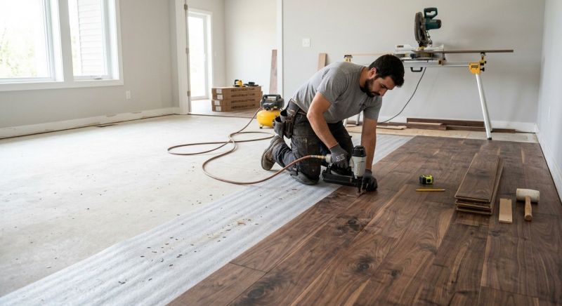 Walnut Flooring Installation in West Bloomfield, MI