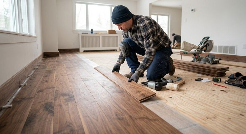 Walnut Flooring Installation in West Bloomfield, MI